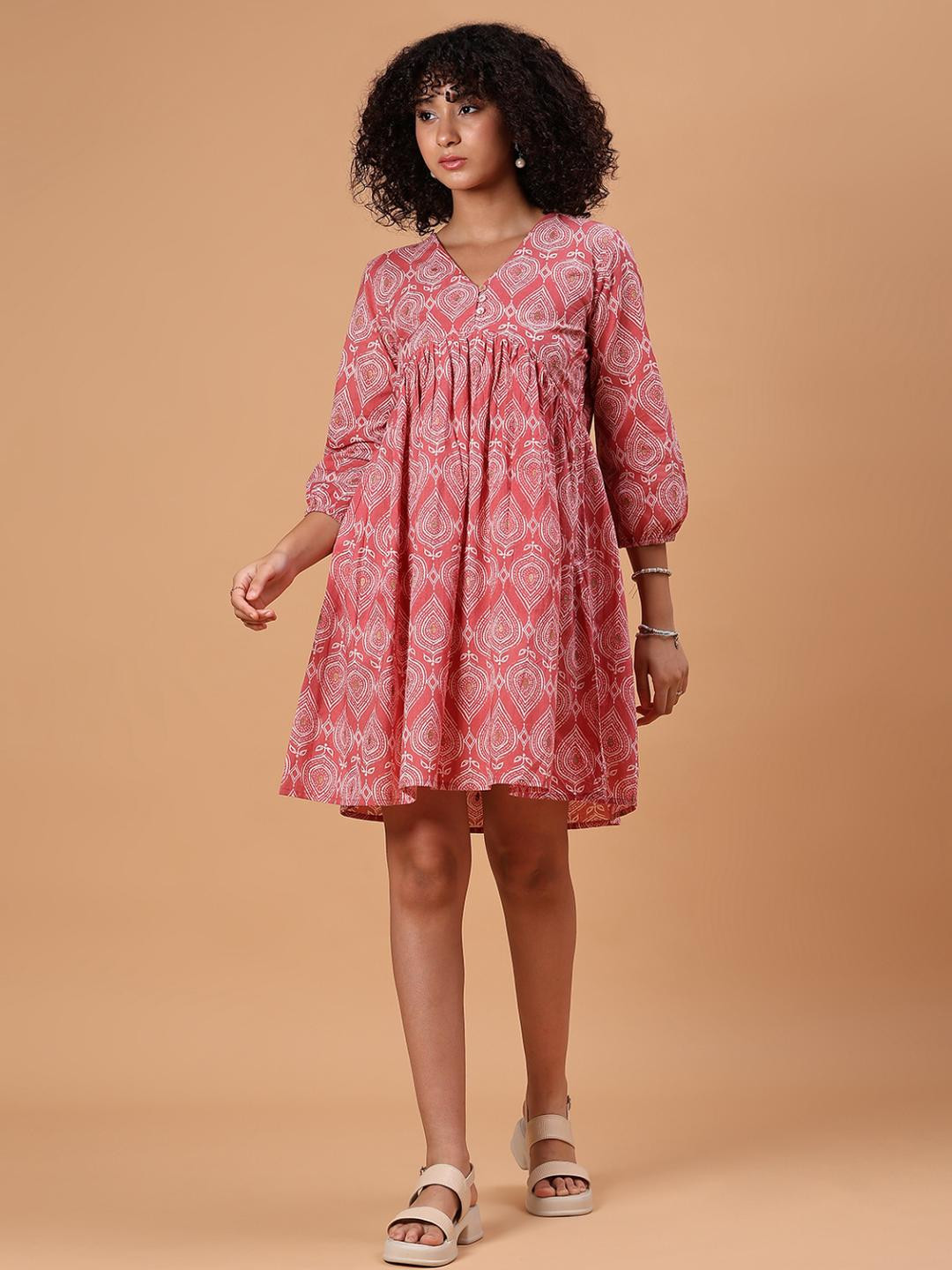 LIMEROAD Women Printed Rayon Dress