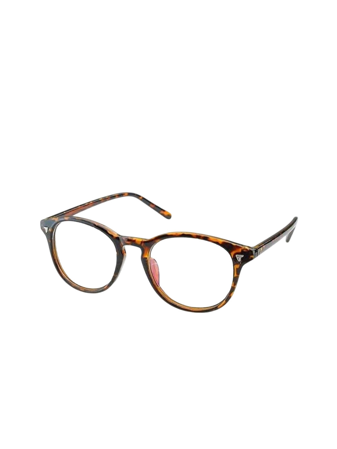 SPADEACES Unisex Full Rim Round Frames STAG BROWN PRINT-61