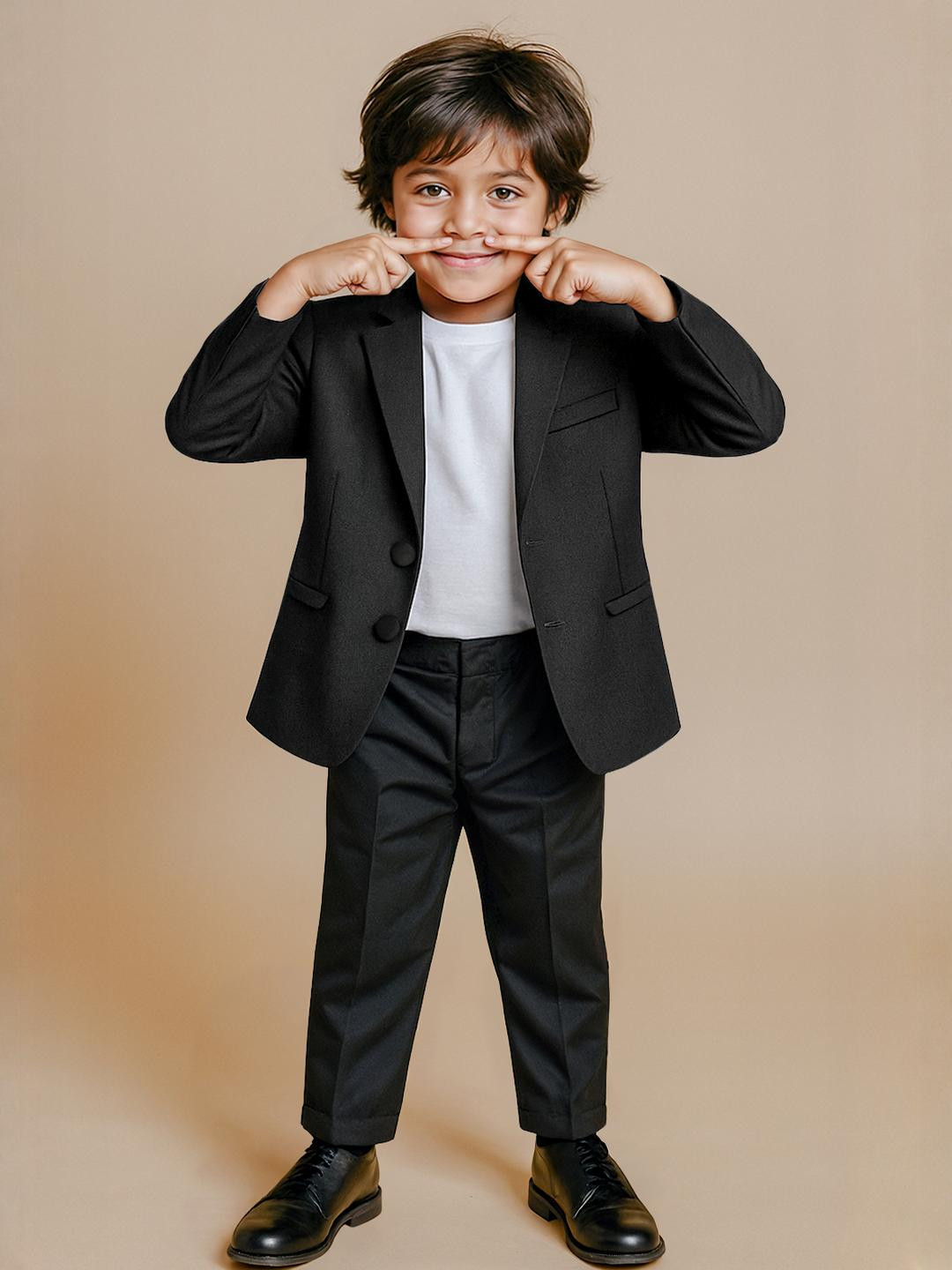 TALES & STORIES Boys Notched Lapel Single Breasted Blazer