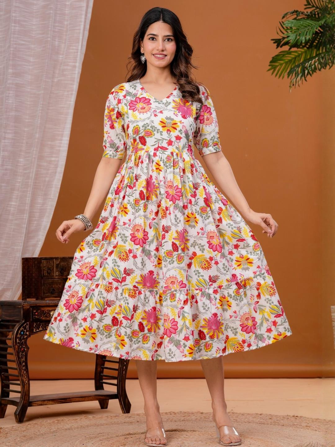 Moda Rapido Women Floral Maxi Maternity Dress