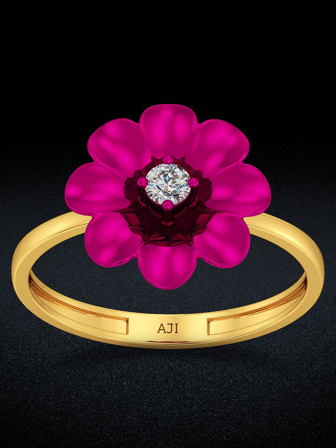 Joyalukkas Women 22 KT Gold Bloom Flower Ring - 2.671 g