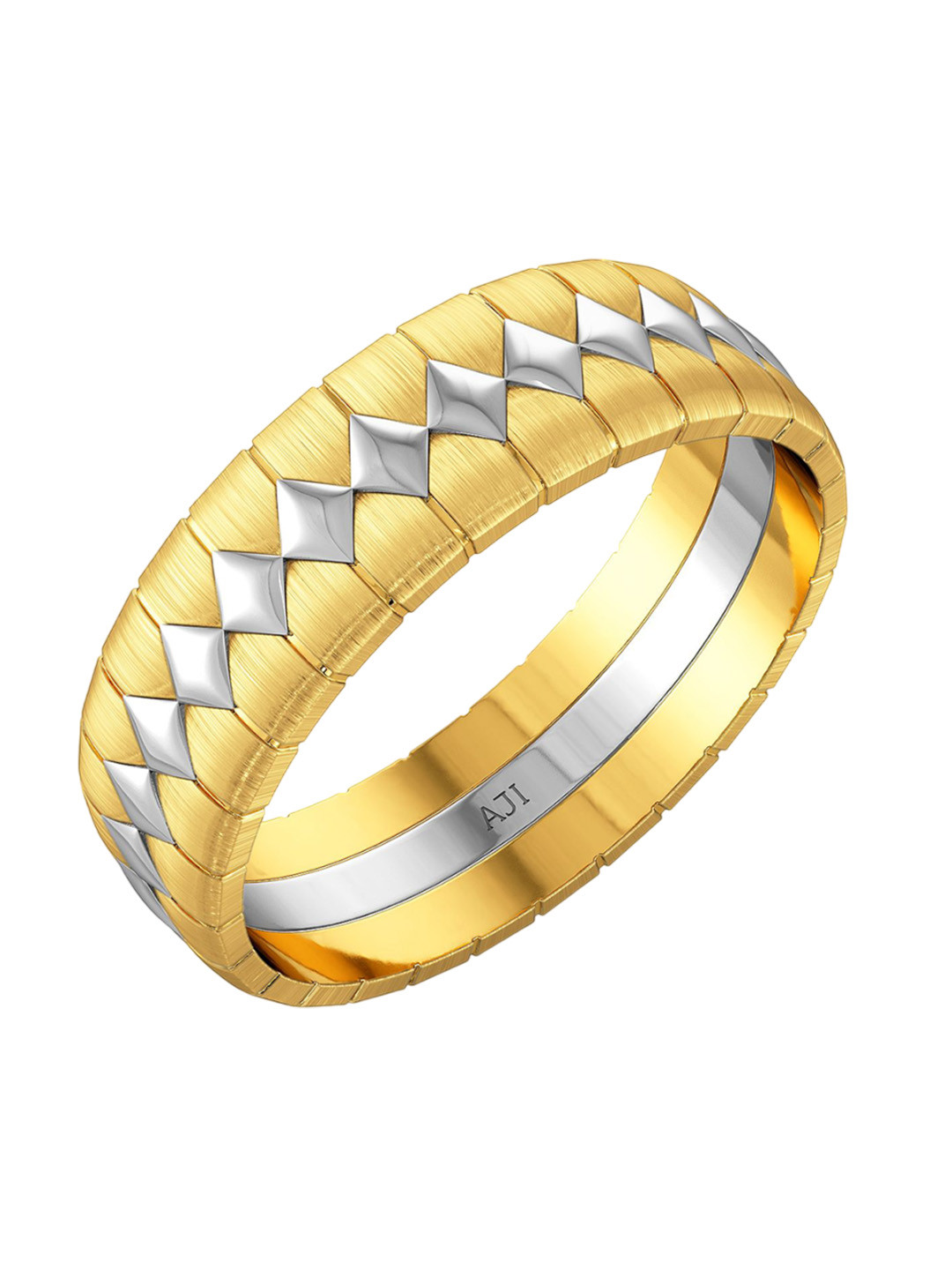Joyalukkas Men 22 KT Gold Stylish Snake Skin Ring - 6.166 g