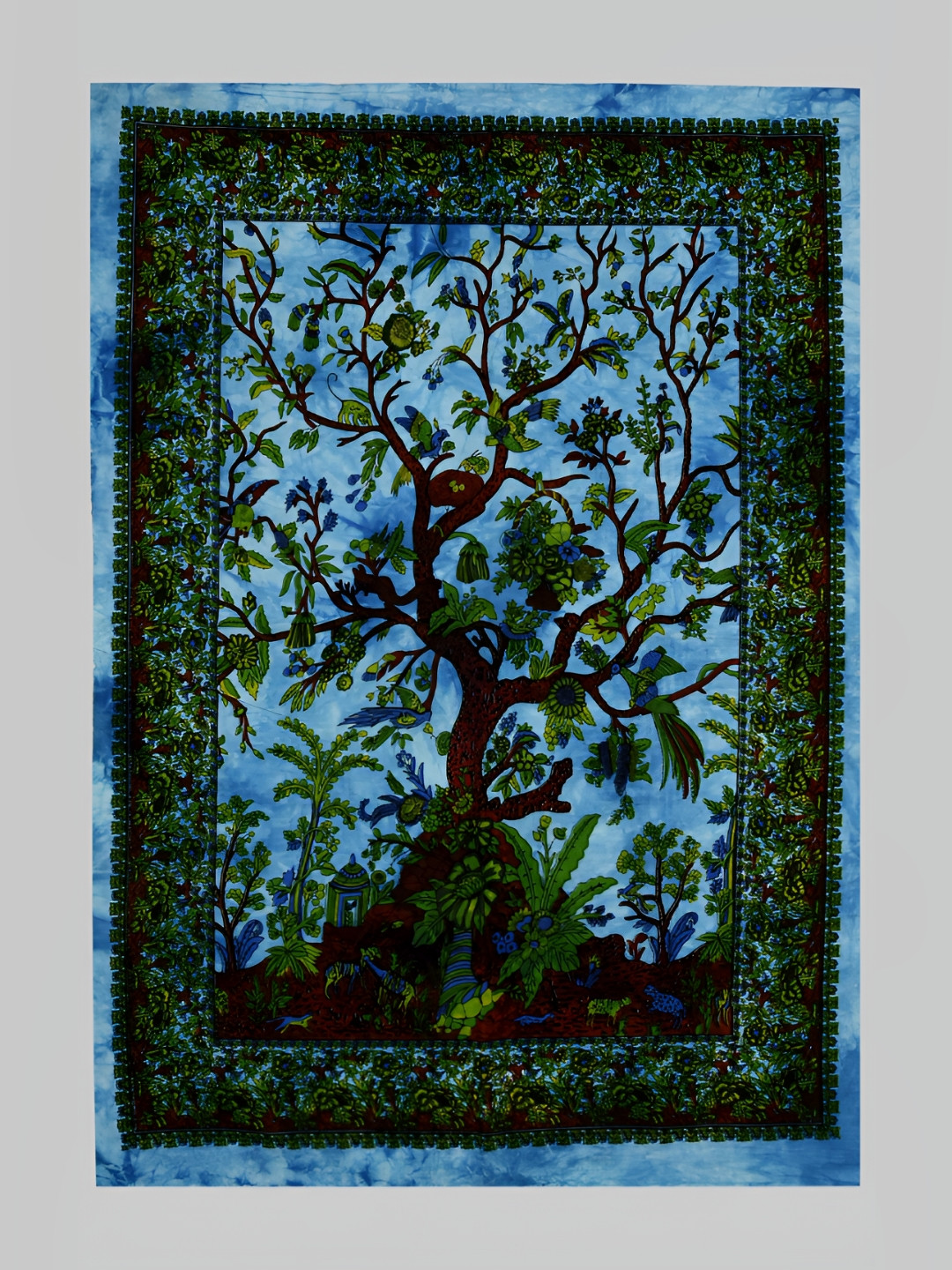 HANDICRAFT PALACE Tree of Life Printed Pure Cotton Wall Hanging Tapestry