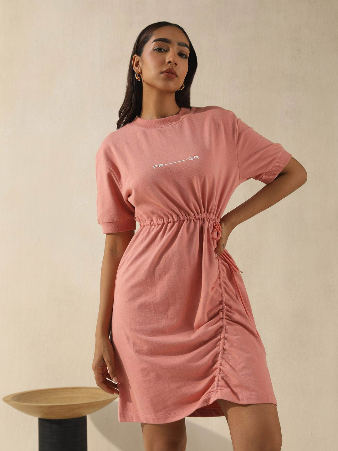 PRIMAL GRAY Women Tie-Ups T-shirt Dress