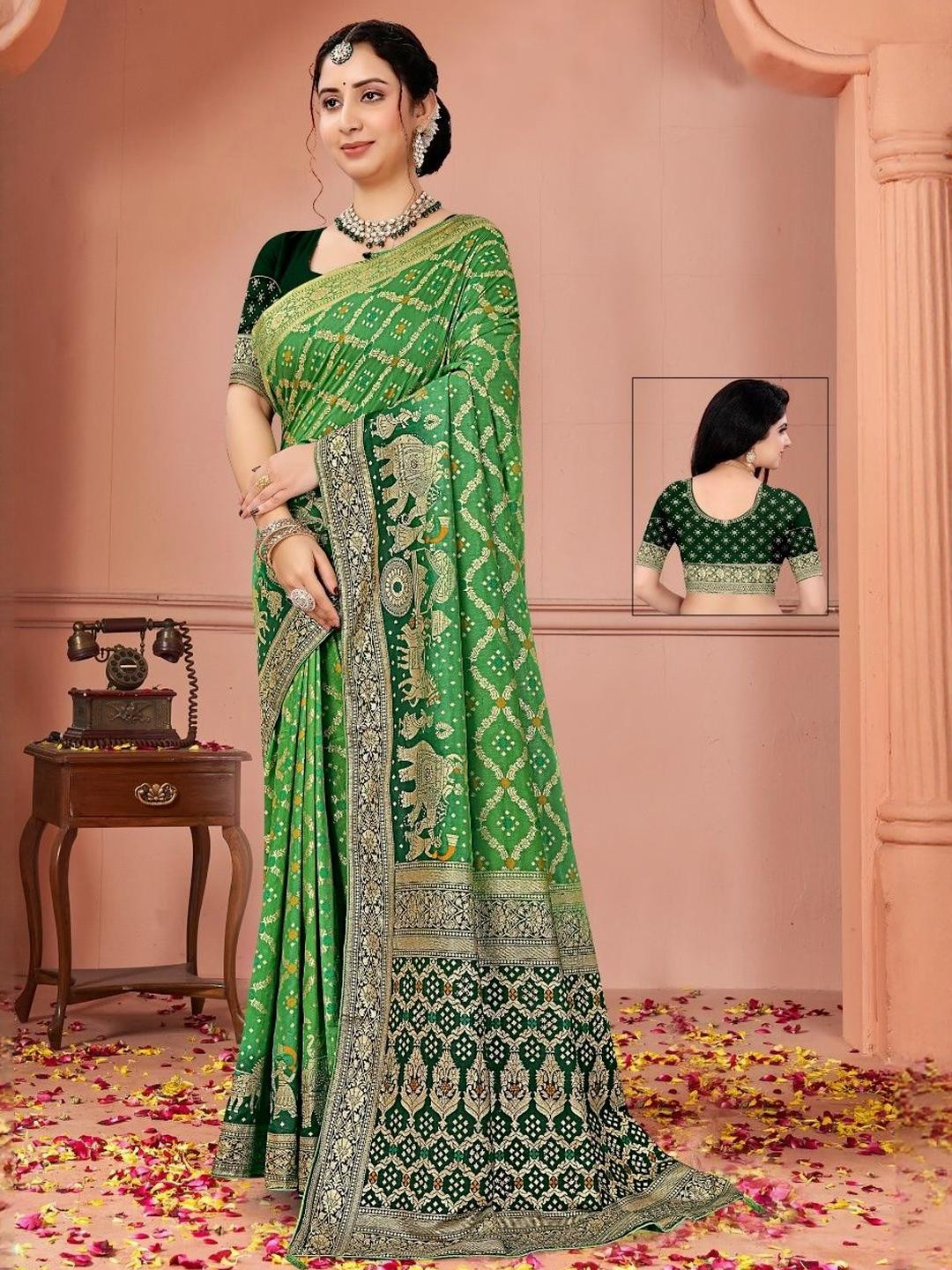 Ceryvop Woven Design Zari Saree