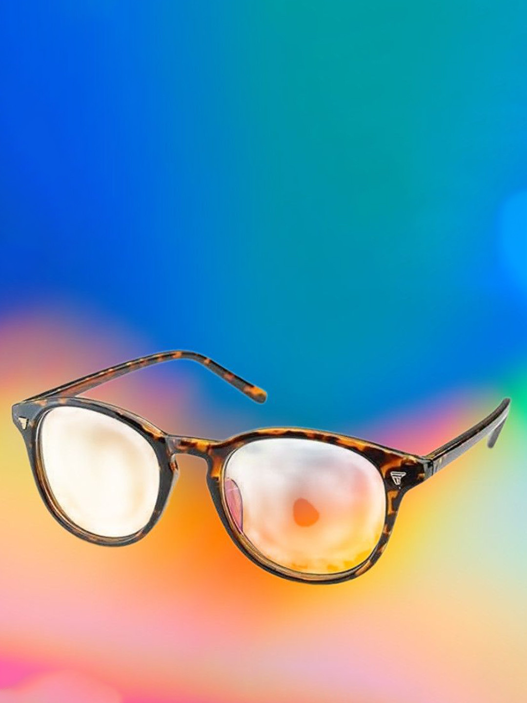 SPADEACES Unisex Round Sunglasses with UV Protected Lens STAG BROWN PRINT-145