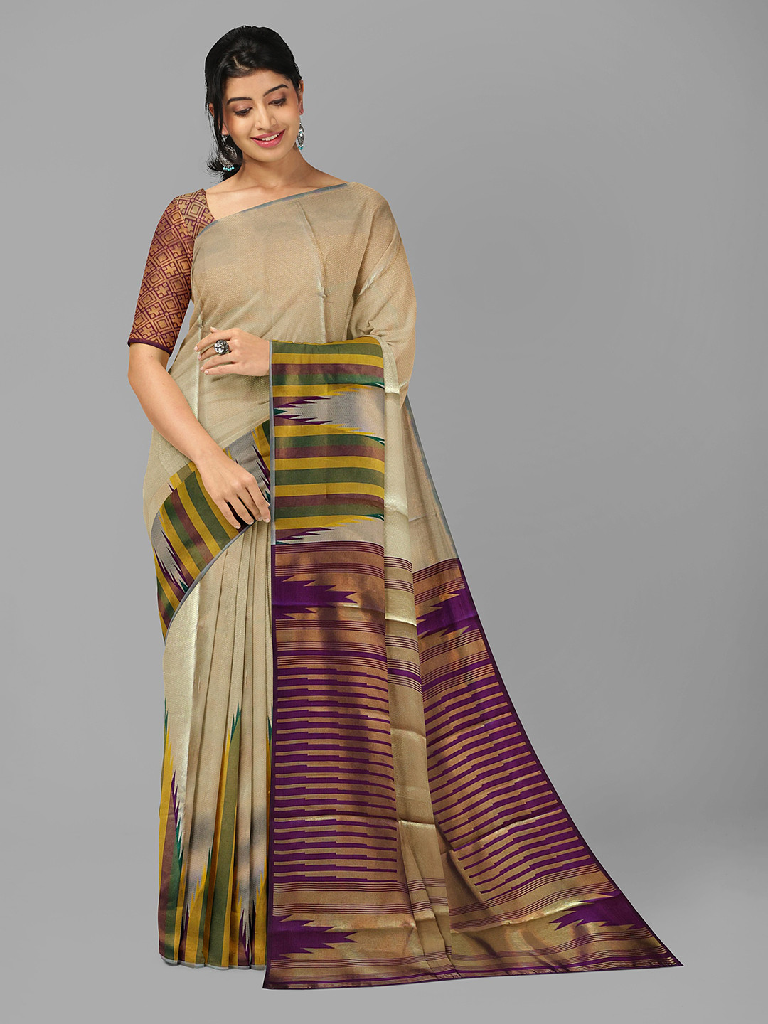 The Chennai Silks Bengali Garad Saree