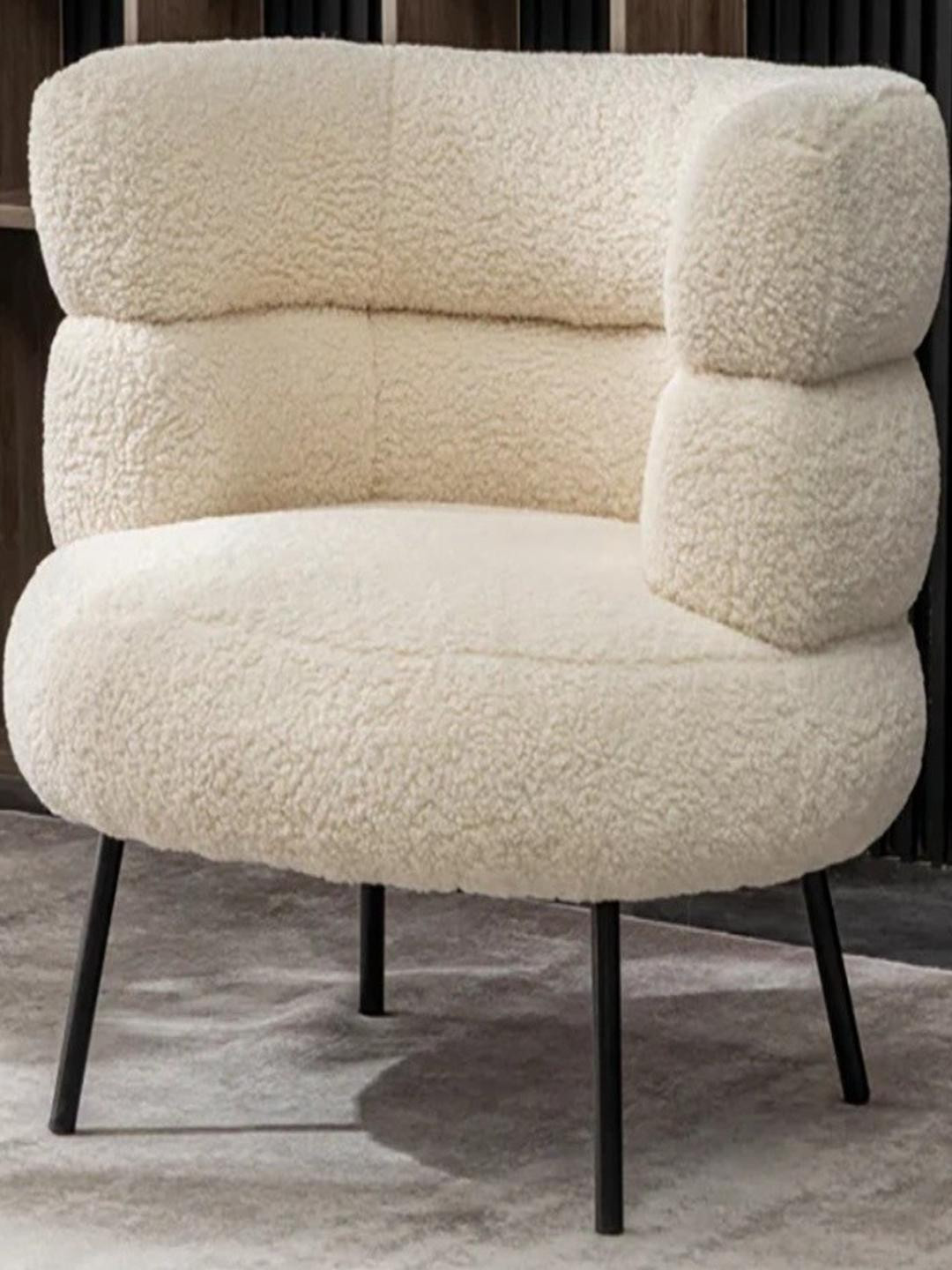 DOE BUCK Off White Wooden Lounge Chair