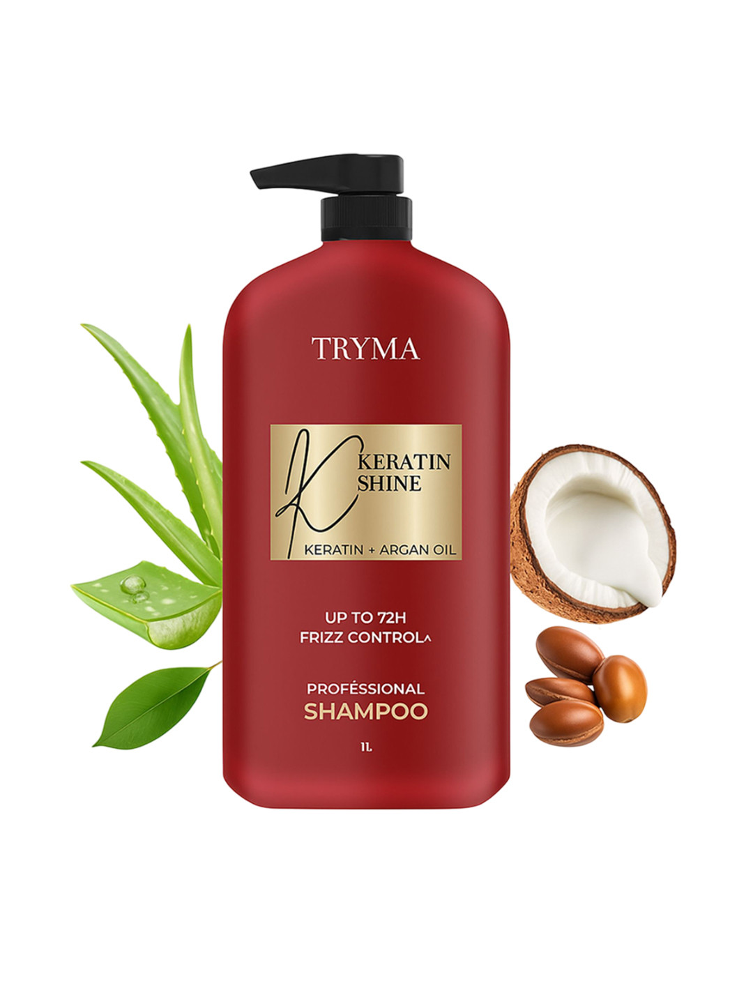 TRYMA Keratin Shine Shampoo With Argan Oil - 1 L