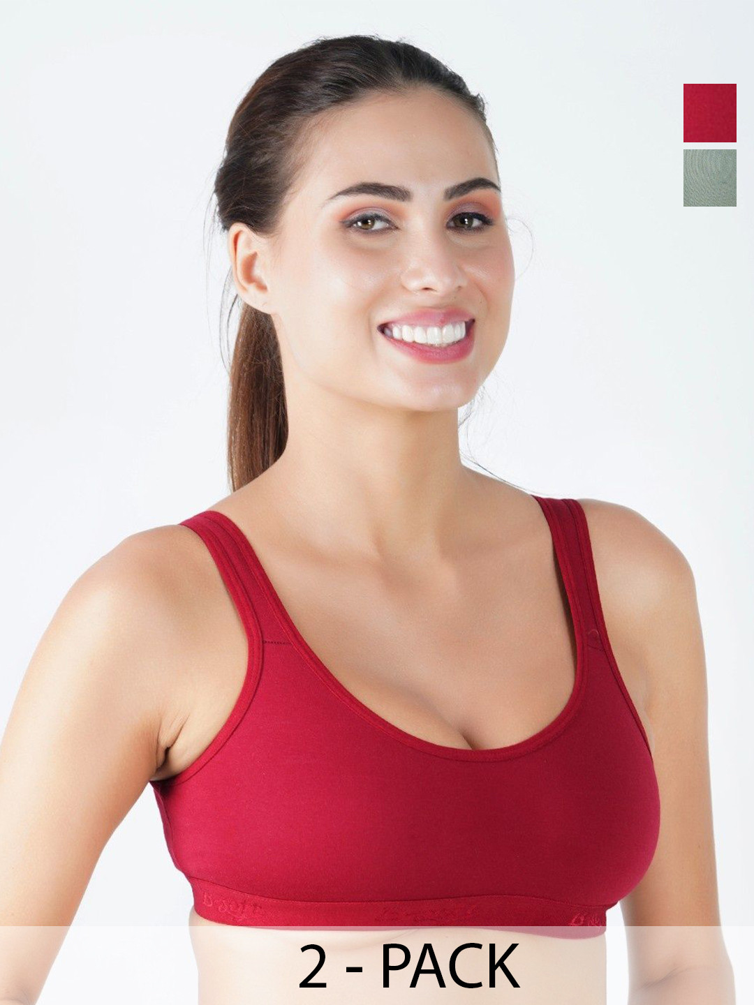 B-SOFT Pack Of 2 Full Coverage Cotton T-shirt Bras