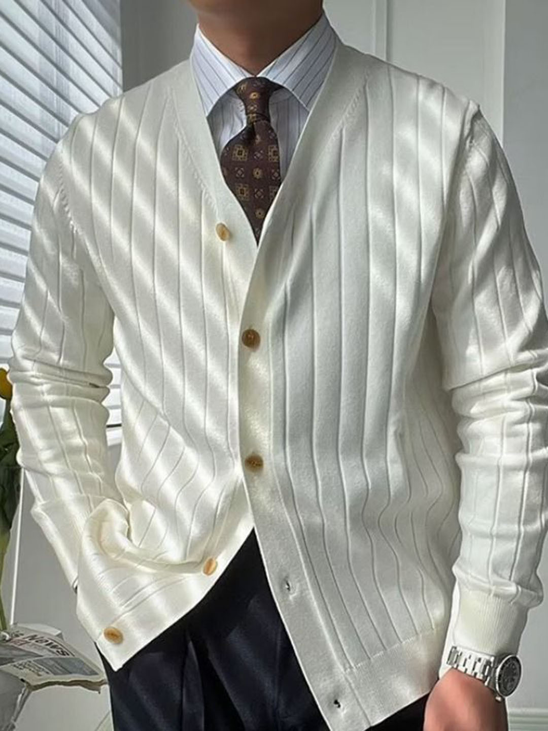 StyleCast Men Shawl Collar Open Front Jacket