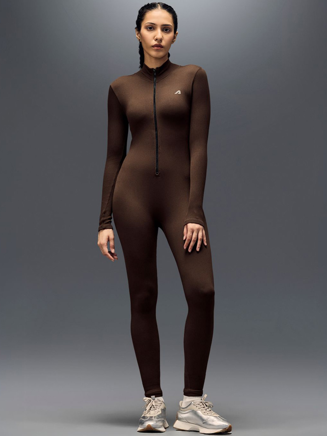 BOLDFIT Full Sleeve Zip-Up BodySuit
