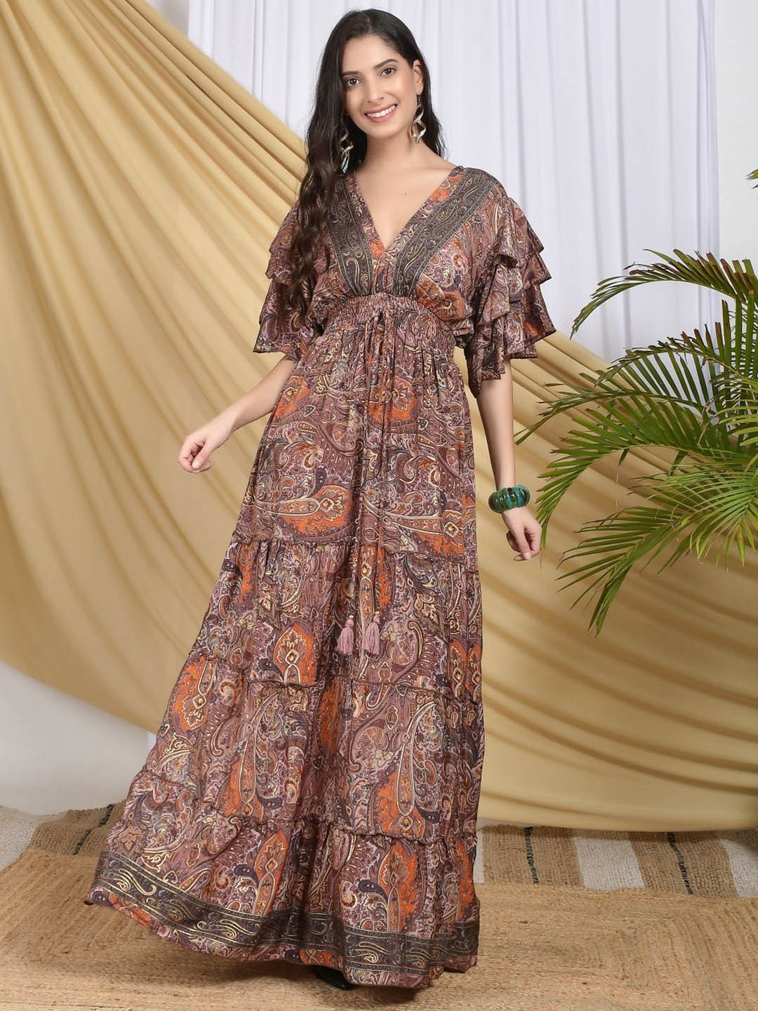 Boholyfe Maribelle Rustic Charm Tiered Maxi Dress