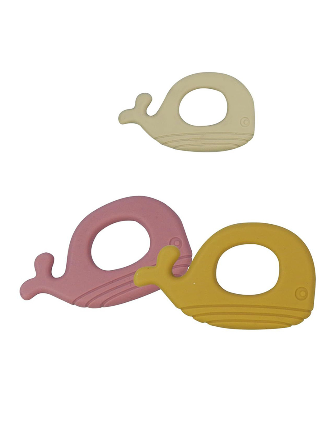 Playbox Kids 3 Pieces Pink & Yellow BPA Free Teathers