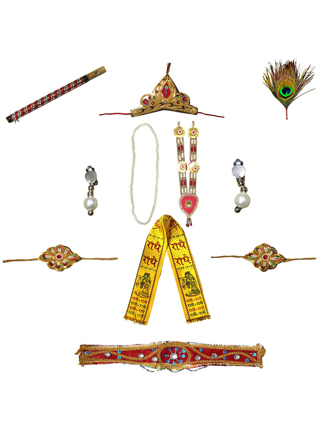 Kaku Fancy dresses Boys Krishna Costume Set With Accessories