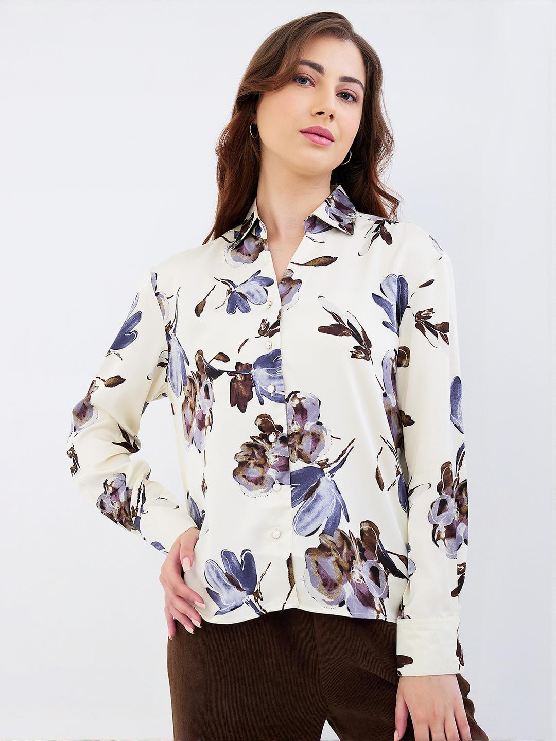 SPYKAR Women White Polyester Casual Shirts