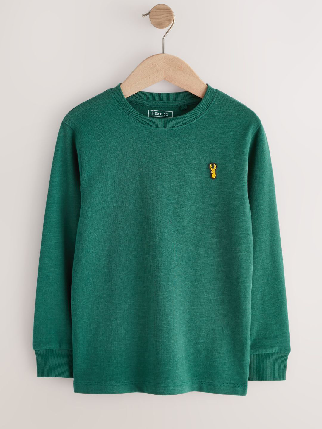 NEXT Boys Long Sleeve Pure Cotton Cosy Stag T-shirt