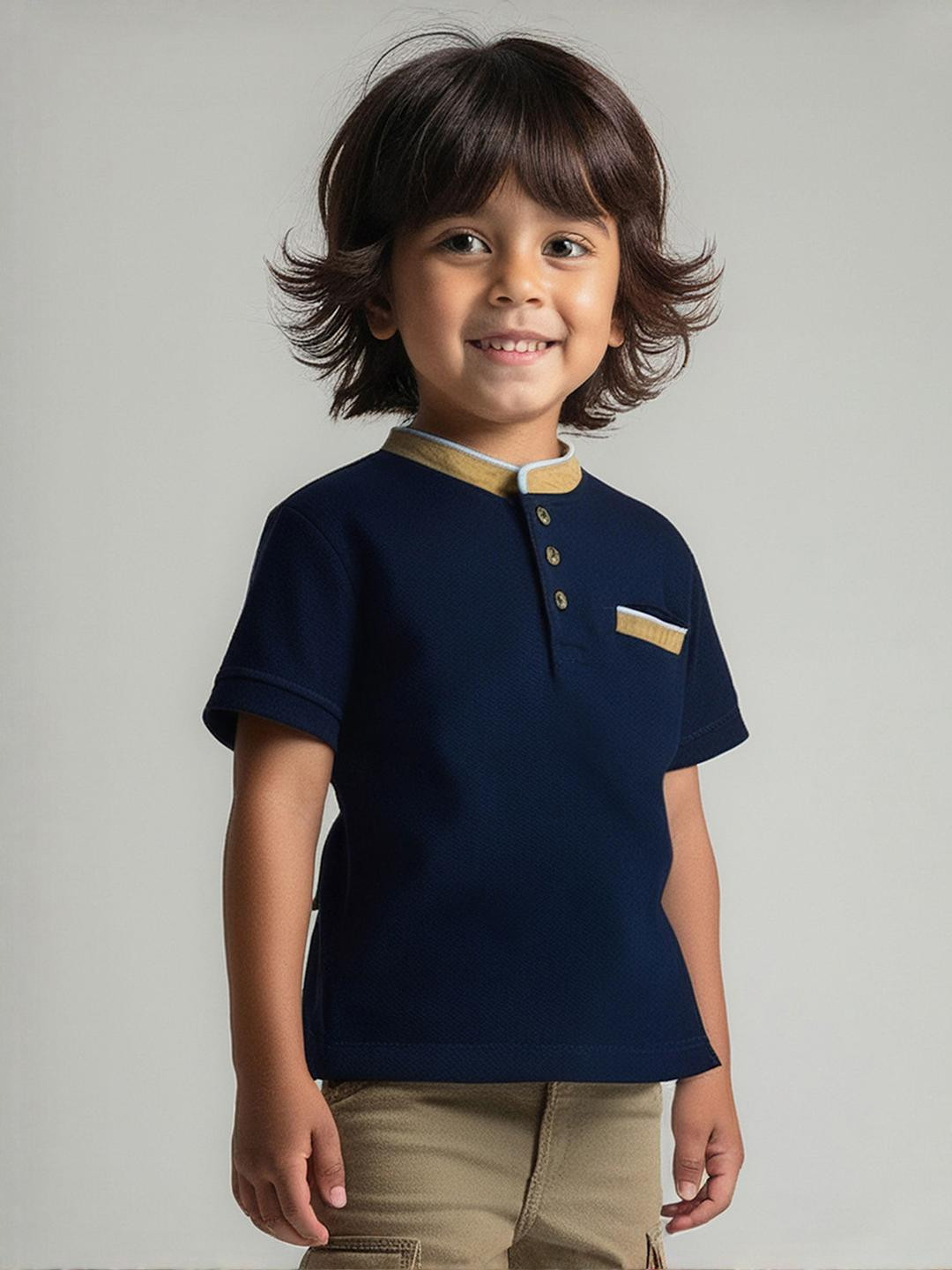 Hopscotch Boys Cotton Round Neck T-shirt