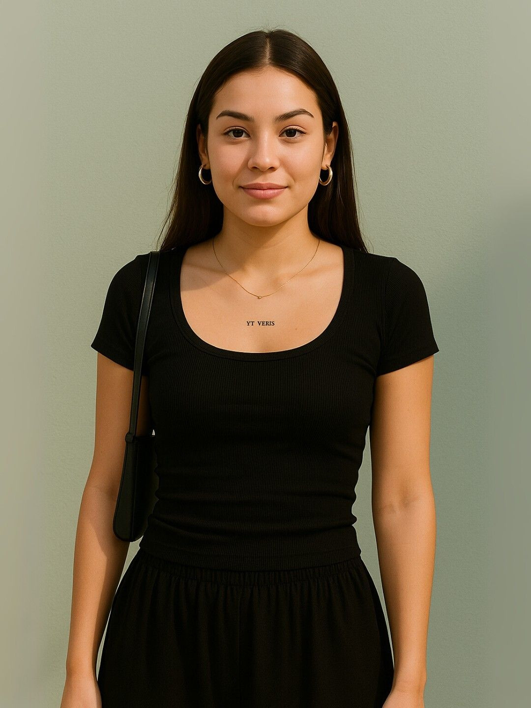 ROCKWELL Women Scoop Neck Ribbed Fitted Top