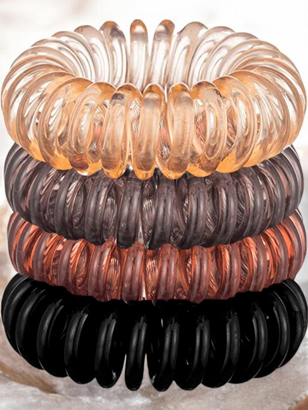 DressBerry Women Set of 4 Invisible Elastic Rubber