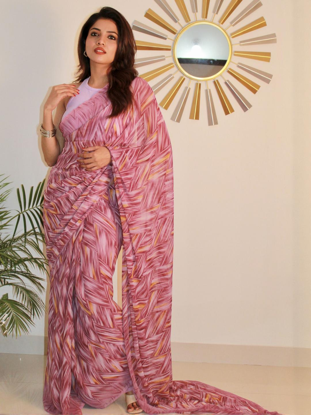 Sita Abstract Printed Pure Georgette Bagh Saree