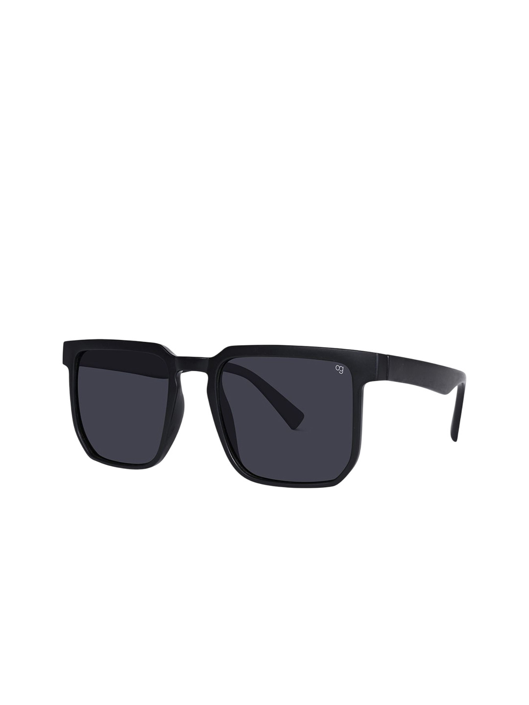 Woggles Unisex Black Square Sunglasses with Polarised and UV ProtectedWOSG-PSQ-5755C1