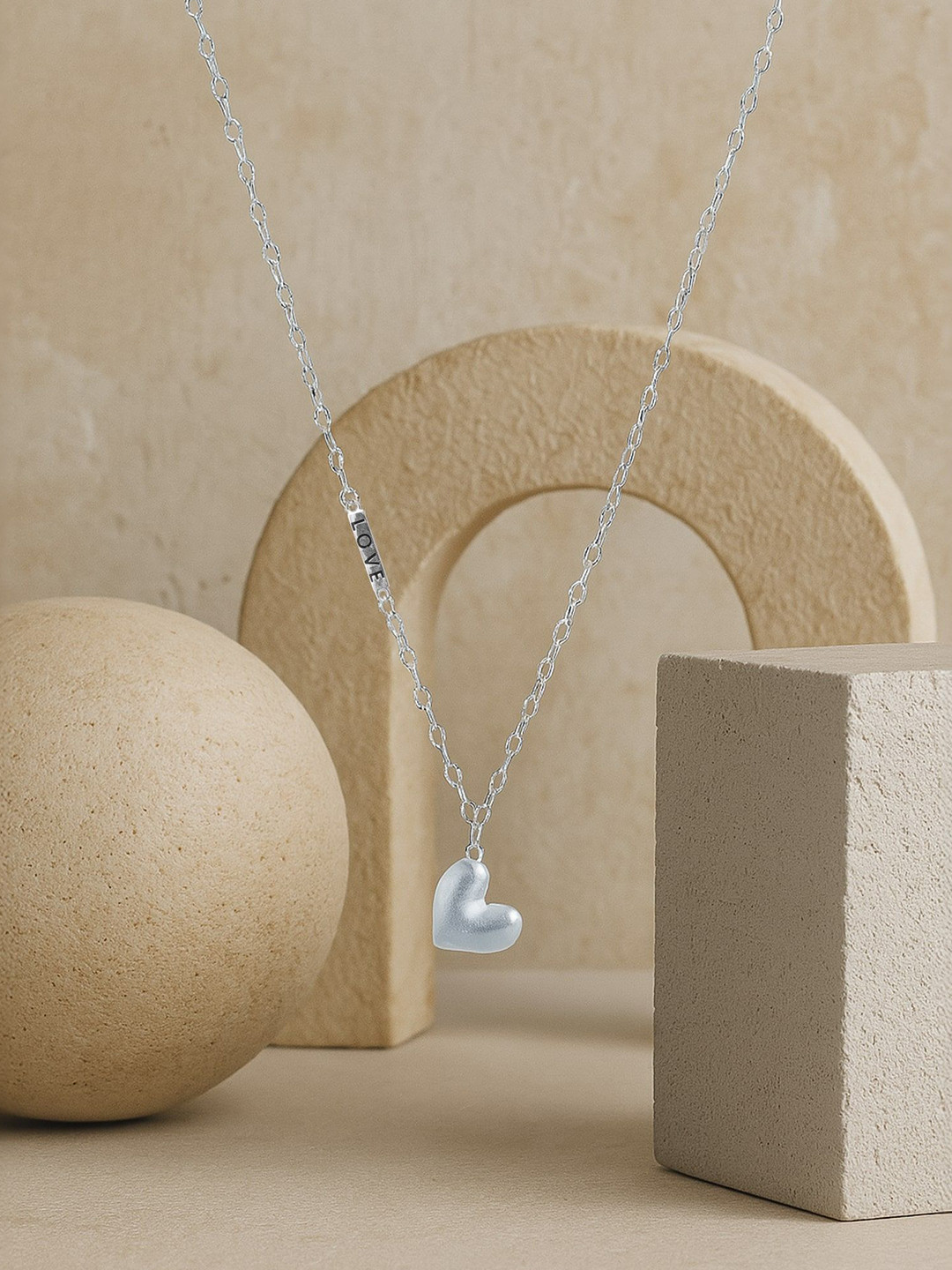 TVISVA JEWELS Sterling Silver Rhodium-Plated Minimal Necklace