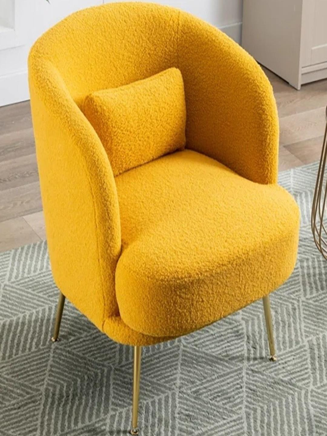 DOE BUCK Yellow Cushioned Lounge Chair