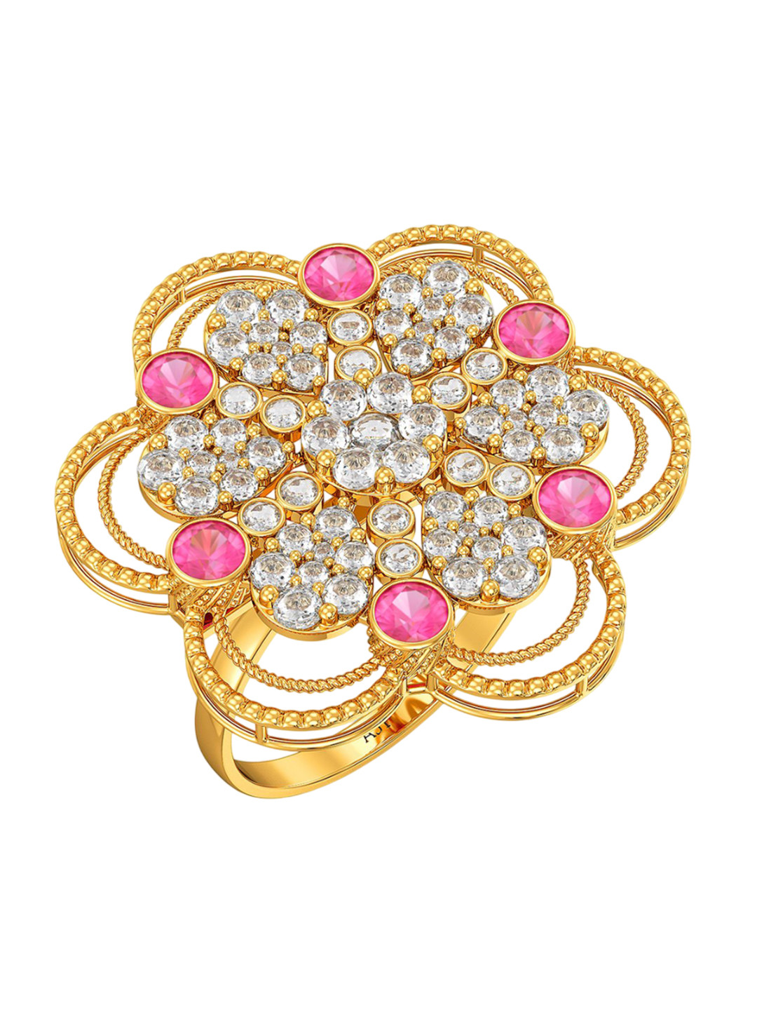 Joyalukkas Women 22Kt Uncut Diamond Floral Ring -5.796 gms