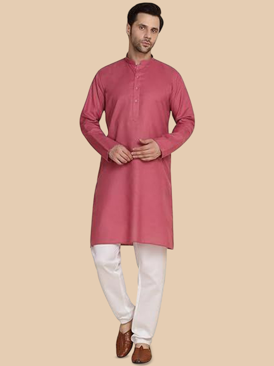 ROYAL KURTA Men Solid Cotton Kurta with Pyjamas