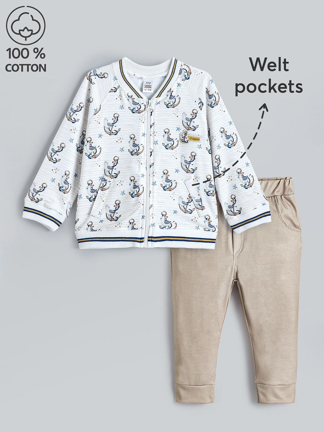 Hopscotch Boys 2-Pc Cotton Nautical Pant Set