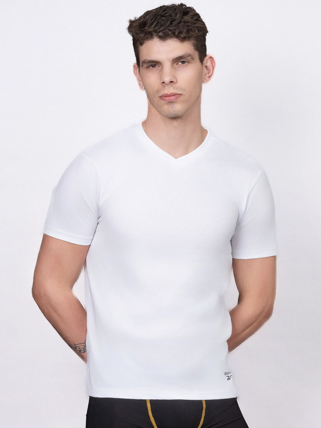 Reebok Men V-Neck Cotton Lounge T-shirt