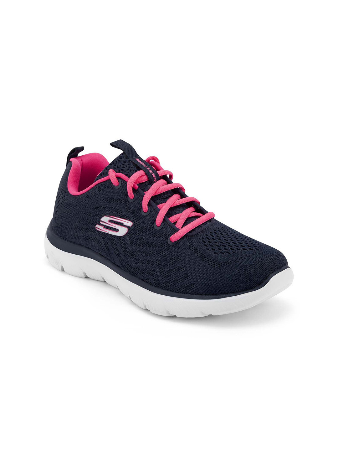 Skechers Summits Women Textured Round Toe Lace Ups Memory Foam Casual Sneakers