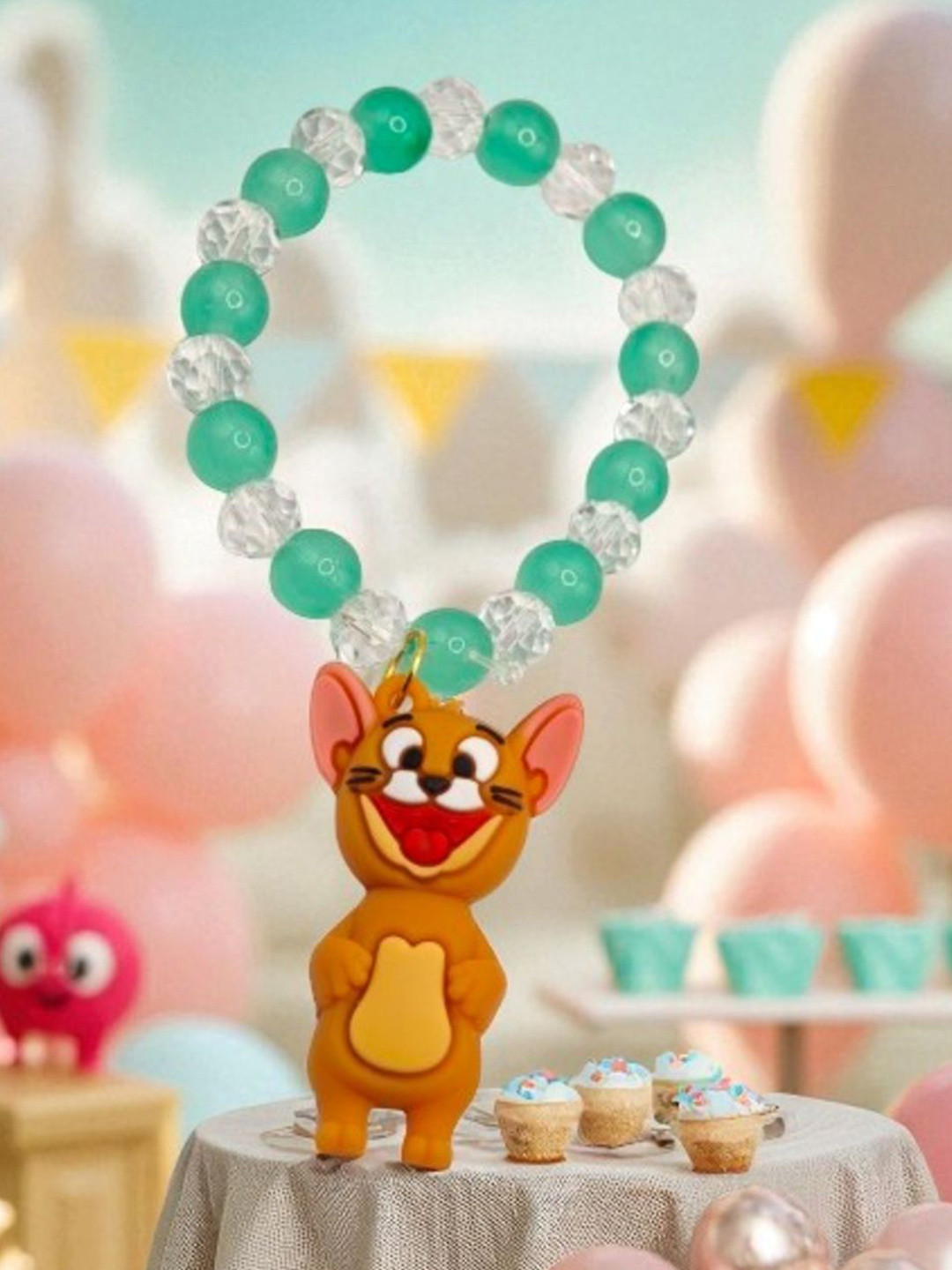 SAPRAA TRENDS Kids Artificial Beaded Tom And Jerry Charm Bracelet