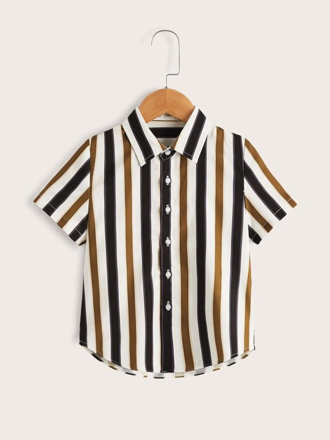DUTT CREATION Boys Classic Striped Cotton Casual Shirt
