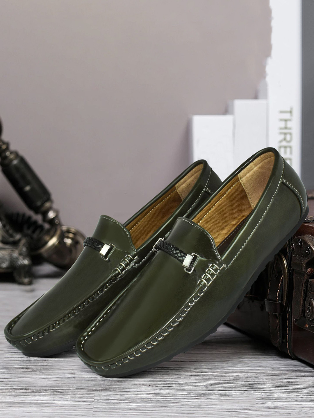 Ajanta Men Round Toe Super Flexible Slip On Horsebit Loafers