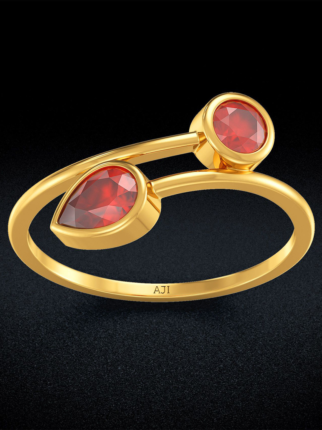 Joyalukkas Women 22KT Gold Dewdrop Ring-1.736 g