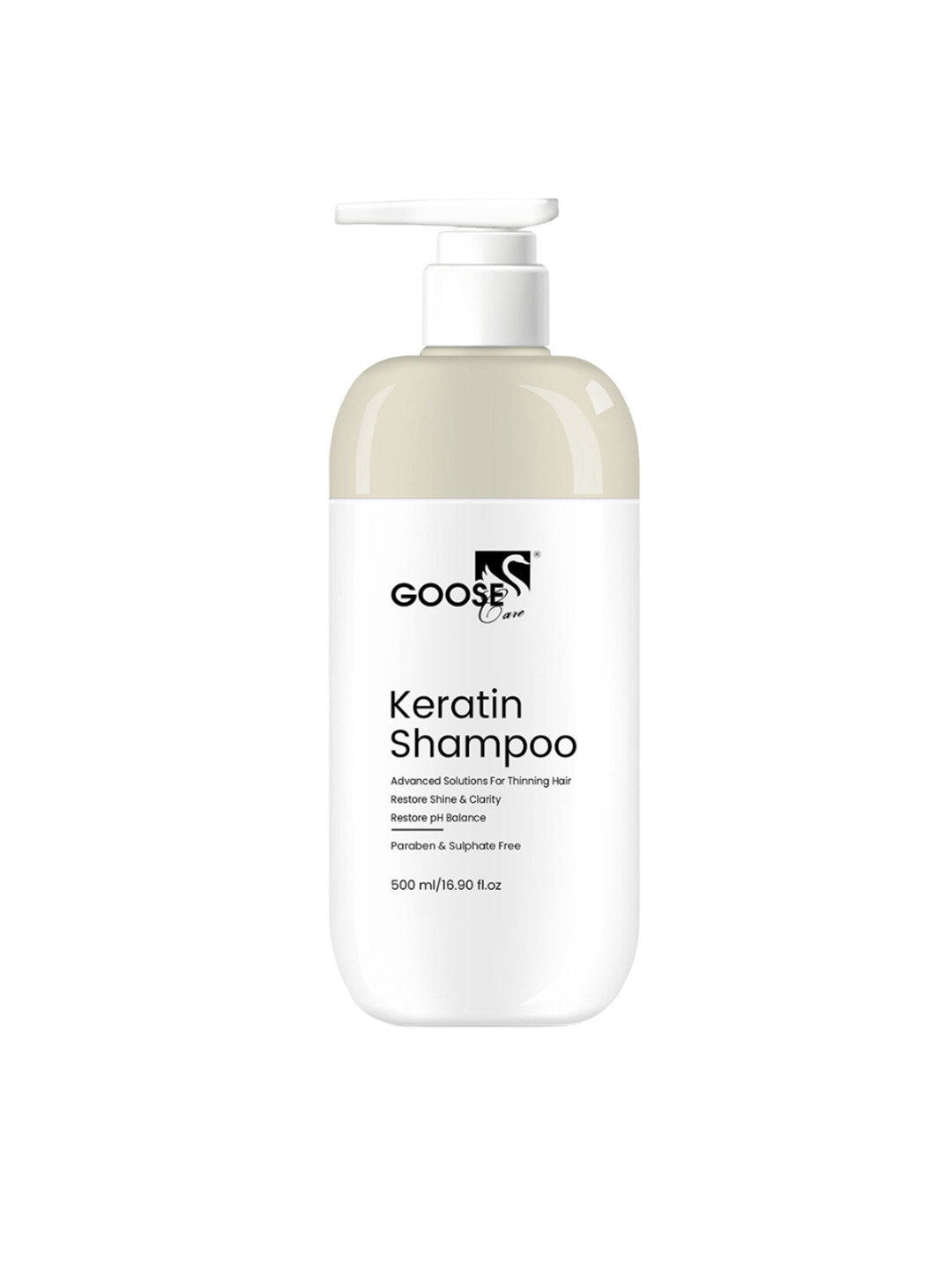 goose care Keratin Shampoo For Improve Hair Strength - 500 ml