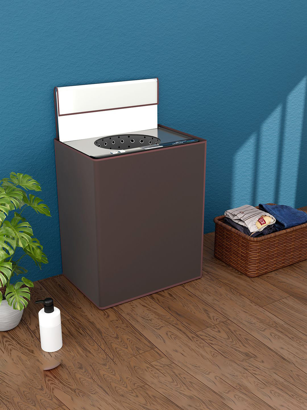 Kuber Industries Brown Anti-Dust Top Load Washing Machine Cover