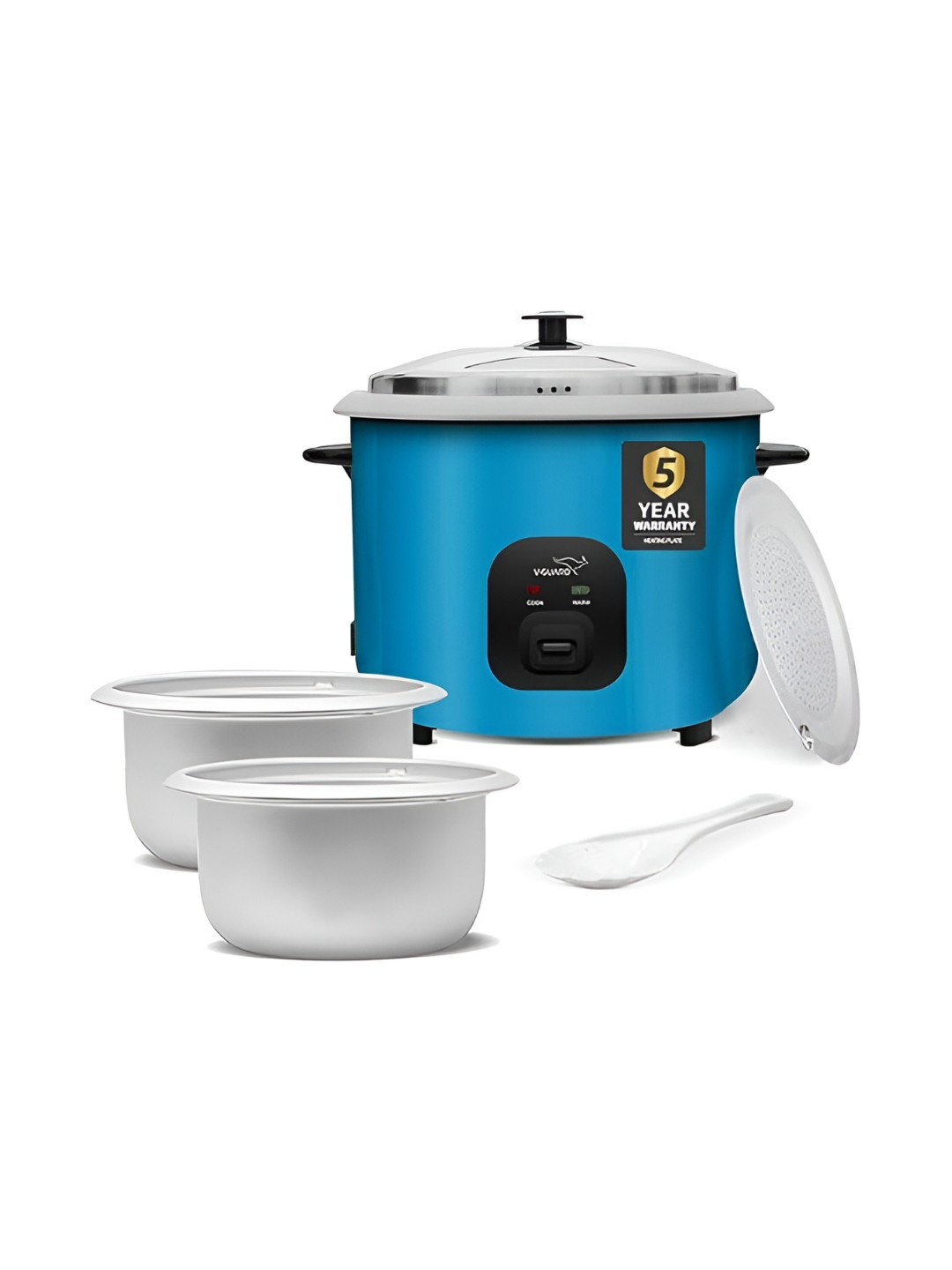 V-Guard VRC Blue & Silver 1000W Power Electric Rice Cooker 2.8 L