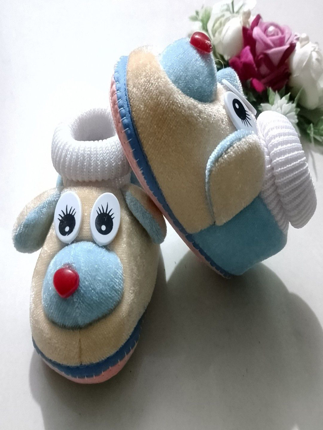 Trecify Kids Velvet Animal Design Booties