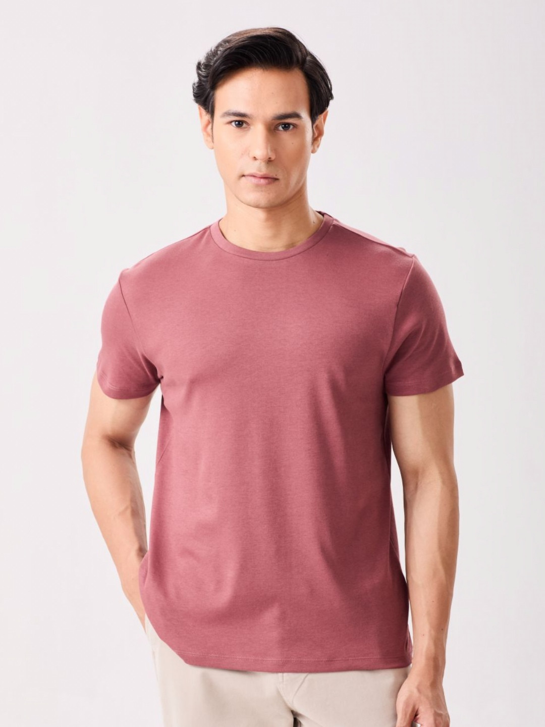 MH&Y Men Solid Round Neck Pure Cotton T-shirt
