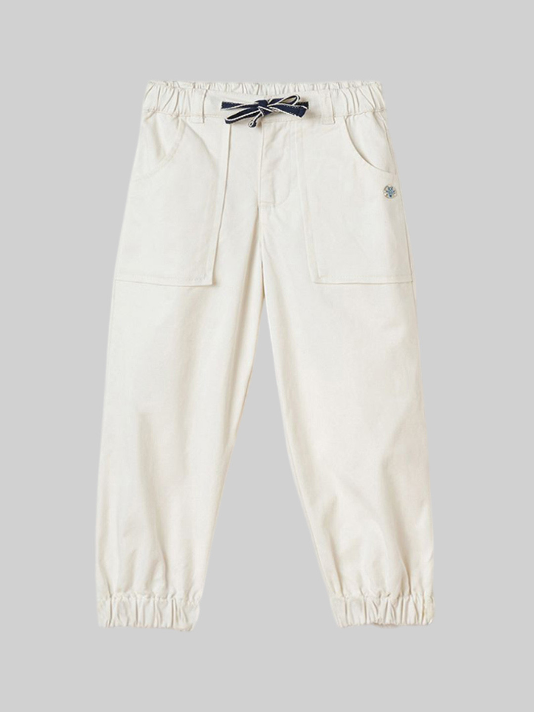 Blue Giraffe Boys Textured Mid Rise Joggers