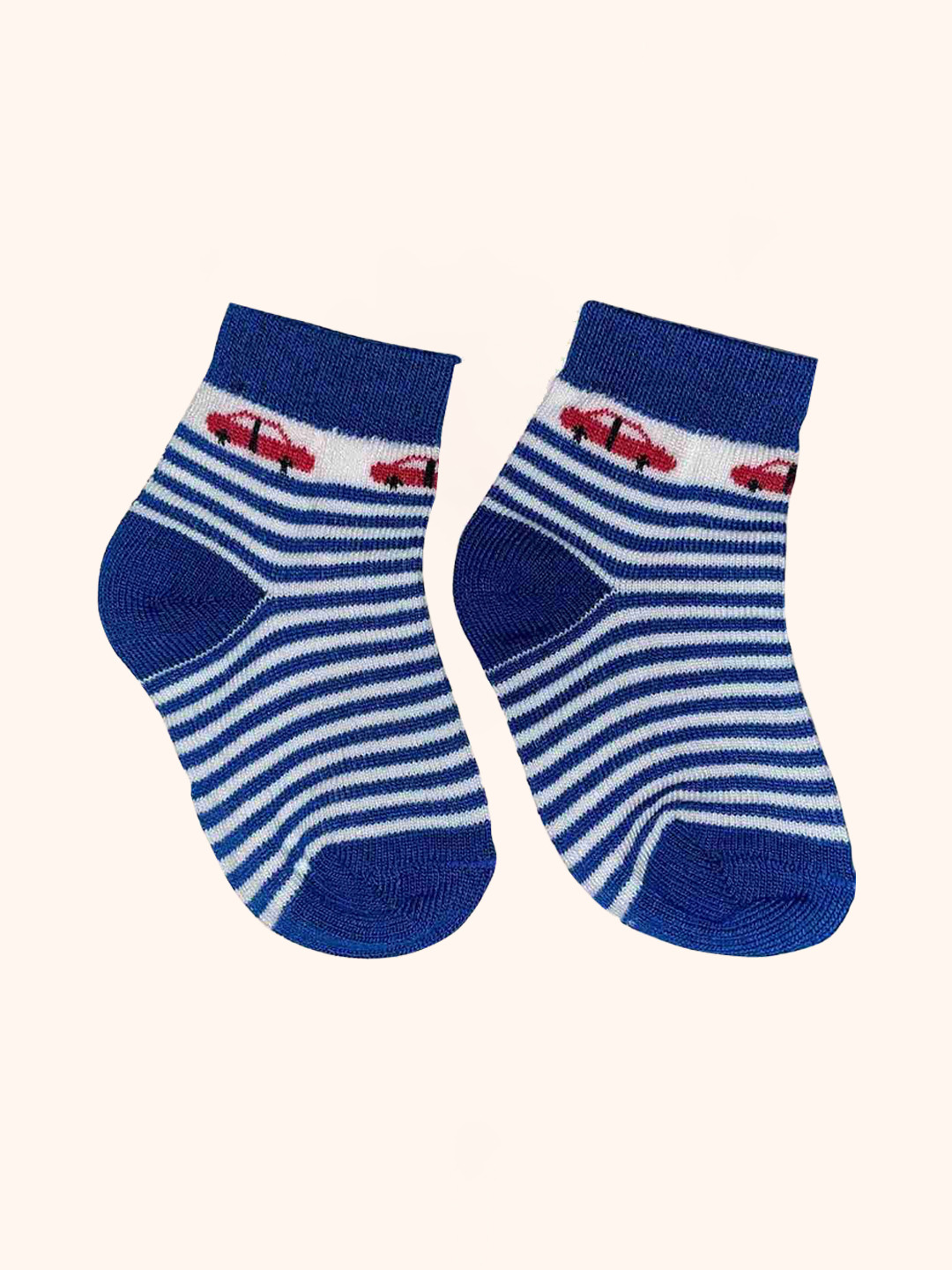 HEBTROCO Kids Striped Organic Cotton Above Cotton Ankle-Length Socks