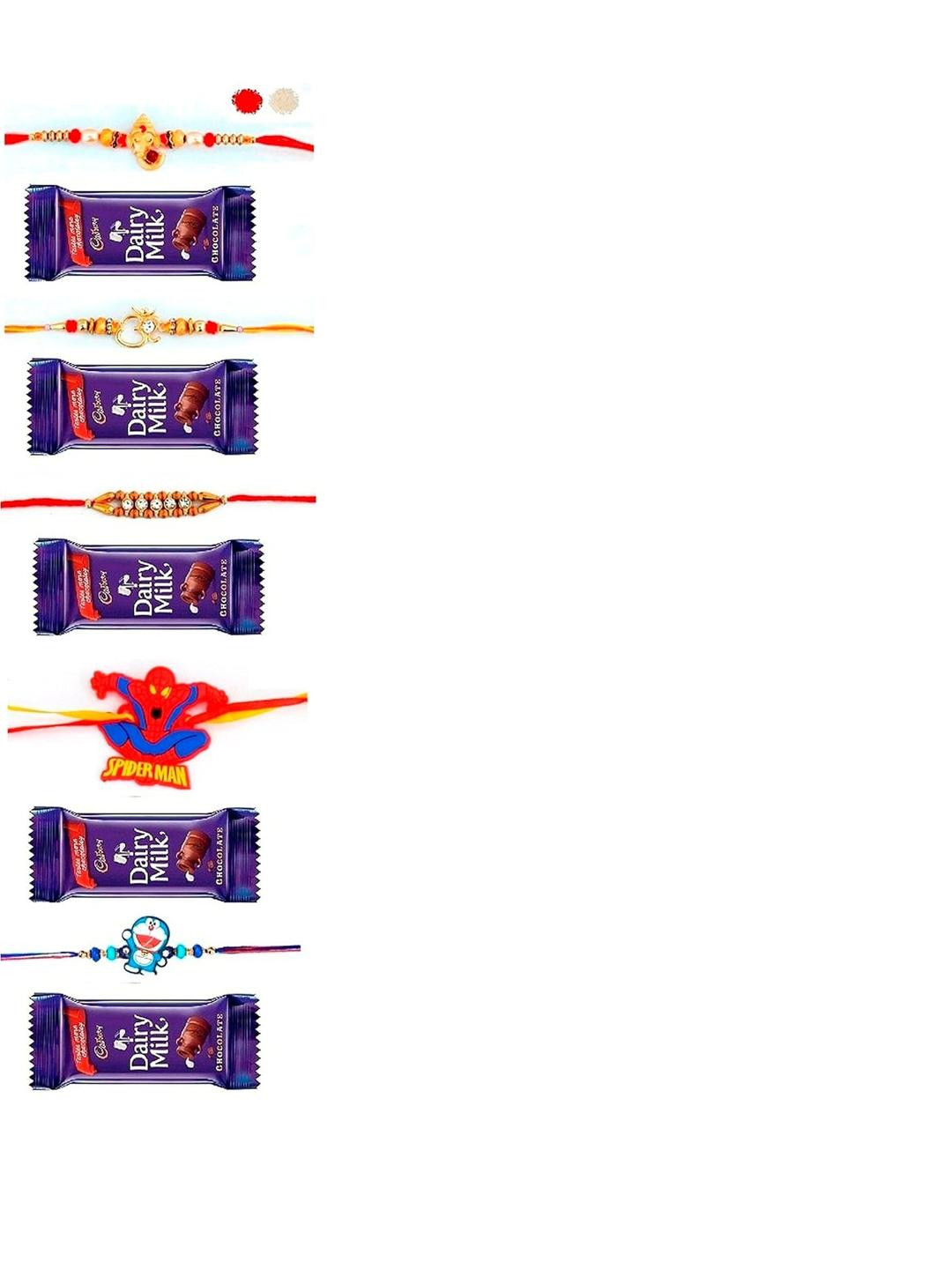 VR Creatives 5 Rakhi Combo with Chocolate