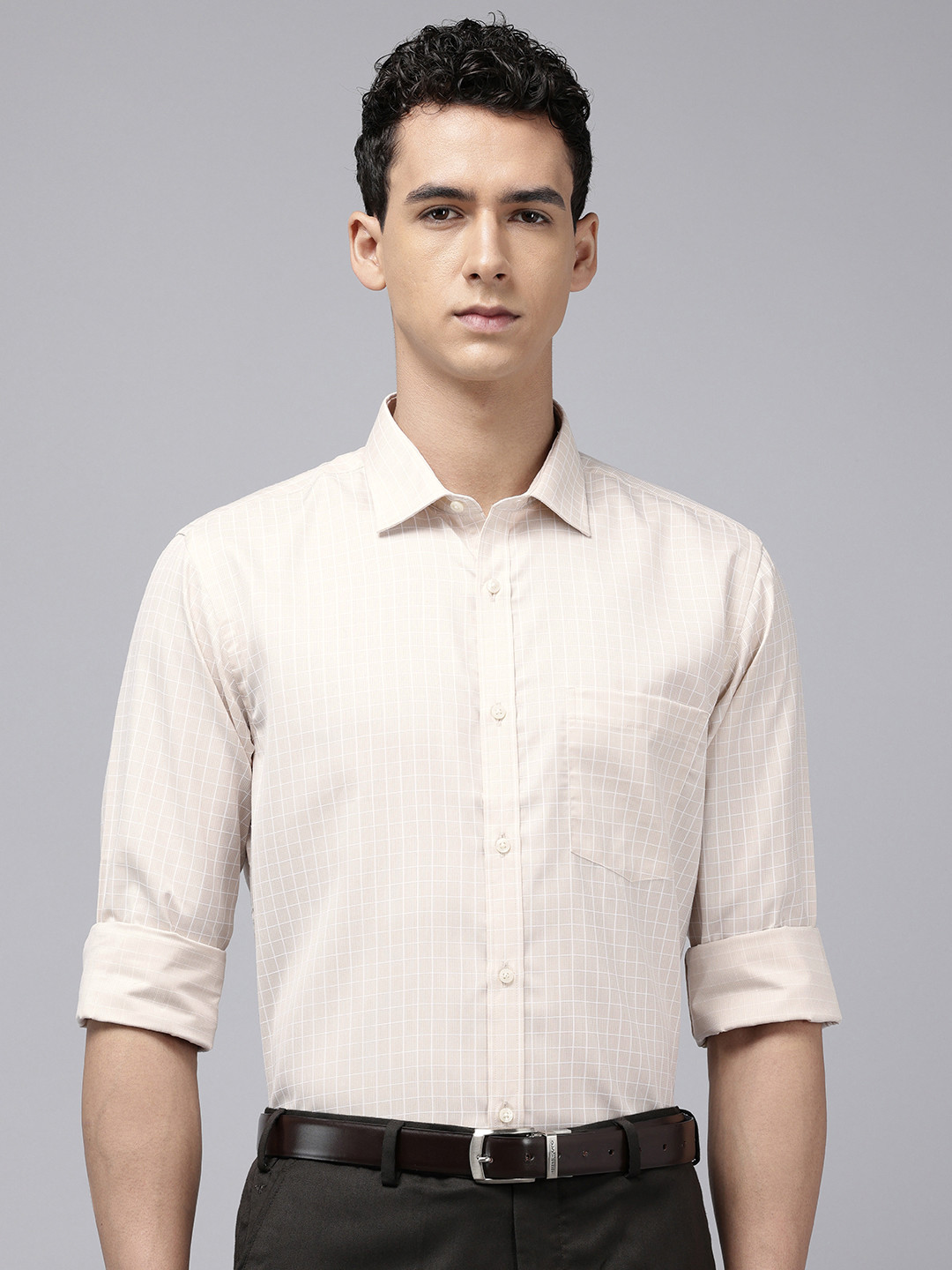 Park Avenue Slim Fit Grid Tattersall Checks Formal Shirt Rs. 399 - Myntra