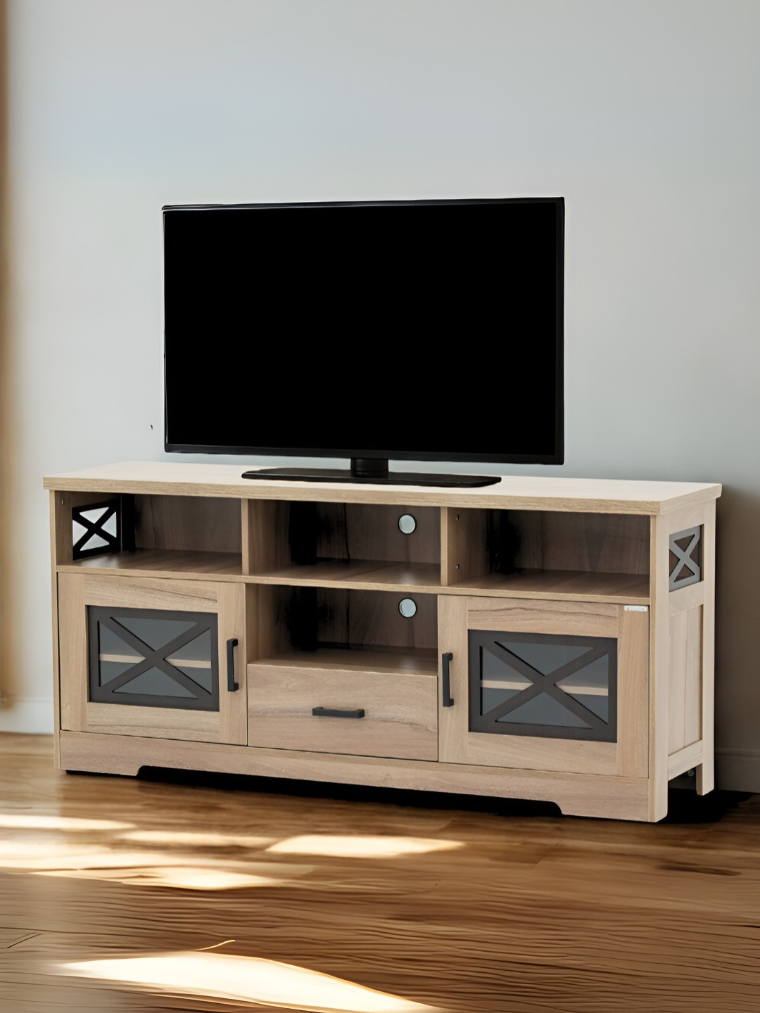 Royaloak Brown Wooden Miami American TV Entertainment Unit