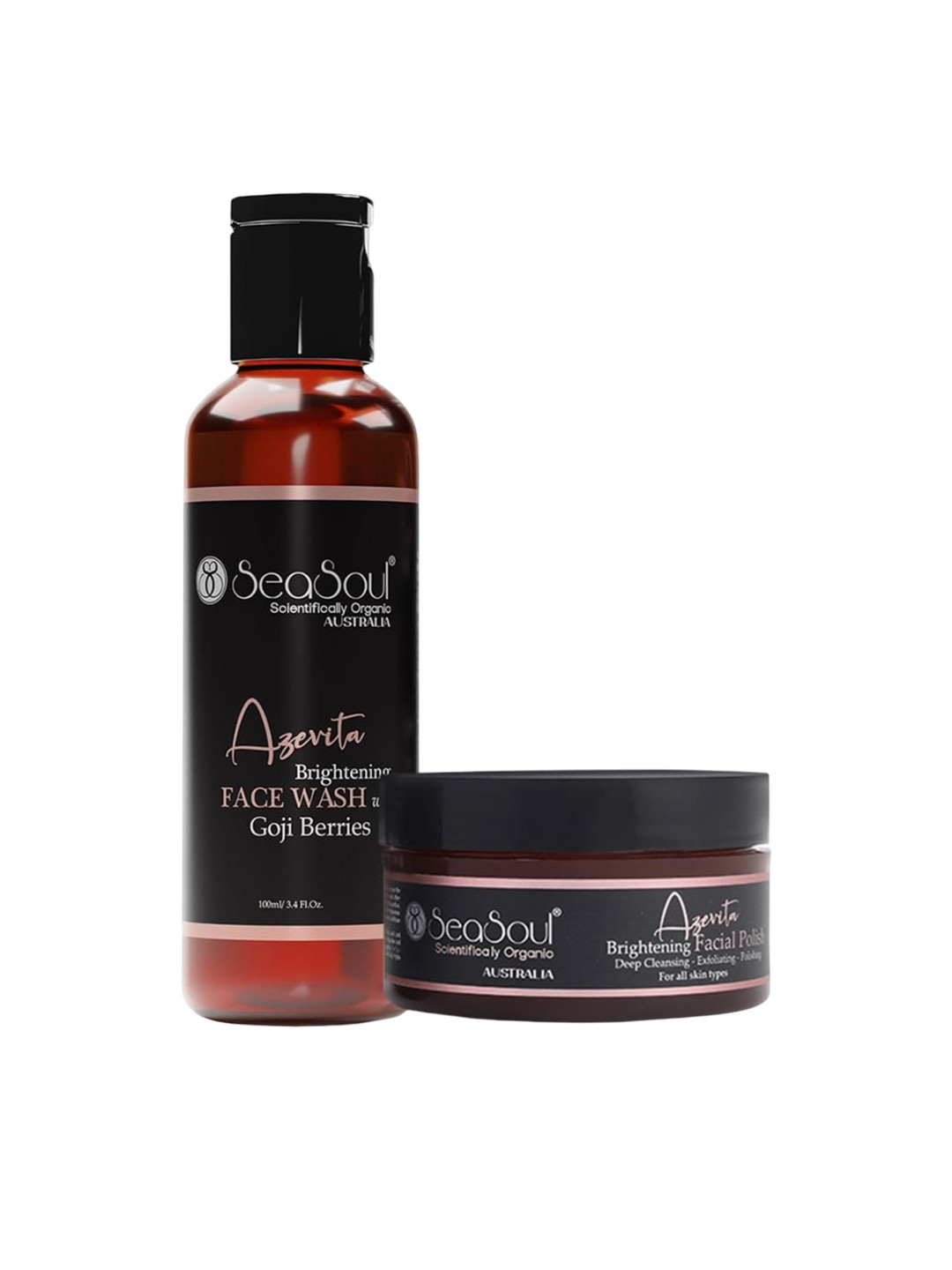 Seasoul Set Of 2 Azevita Face Wash - 100 ml & Facial Polish Scrub - 100 g
