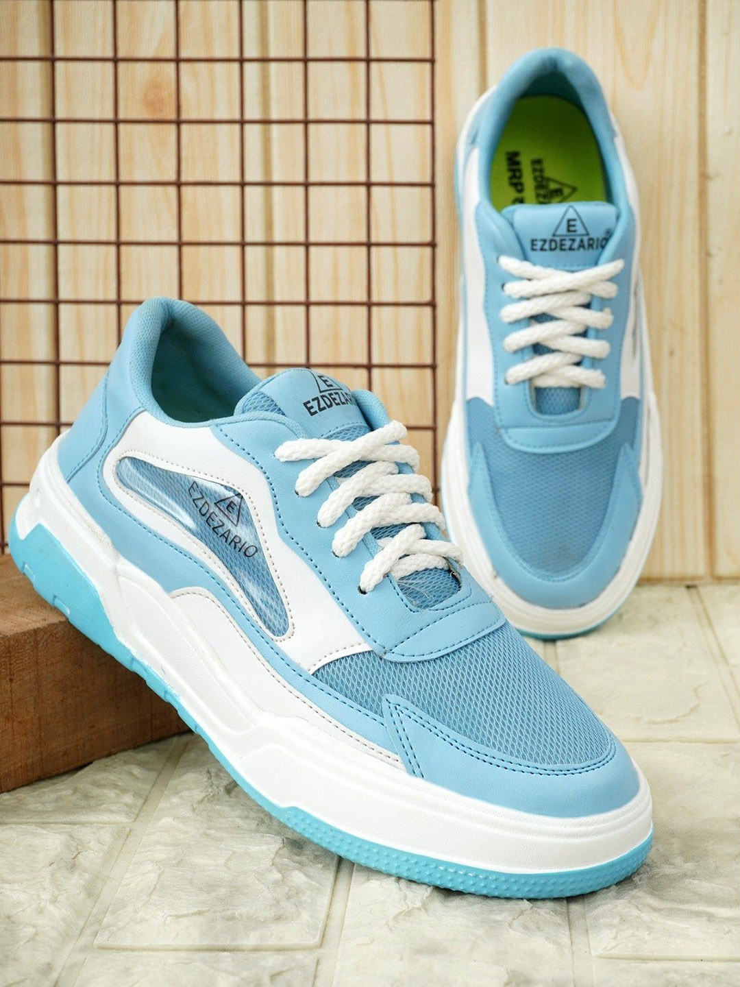 EZDEZARIO Boys Z-I-C-S-A-R Colourblocked Mesh Sneakers