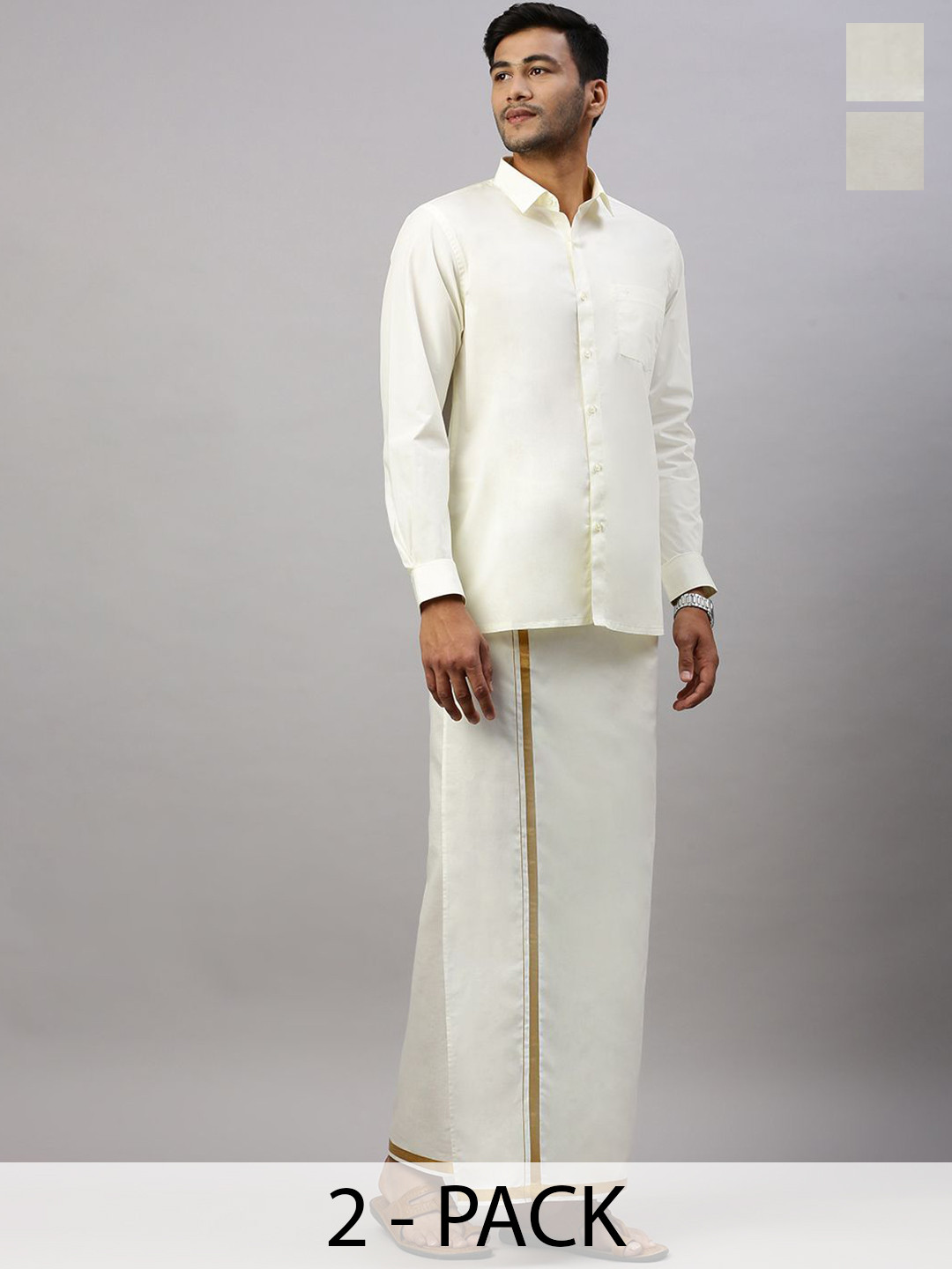 Ramraj Men Cotton Dhoti With Adjustable Pocket Dhoti With Zipper
